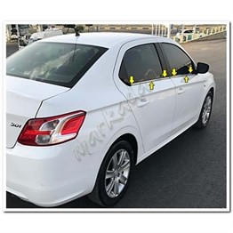 DB Chrome Peugeot 301 Cam Çıtası Nikelajı 2012-2020 4 Parça P.Çelik