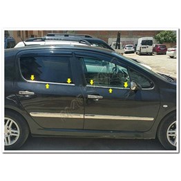 DB Chrome Peugeot 307 Cam Çıtası Nikelajı 2001-2008 4 Parça P.Çelik
