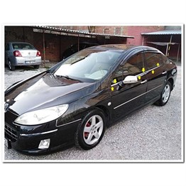 DB Chrome Peugeot 407 Cam Çıtası Nikelajı 2004-2010 4 Parça P.Çelik