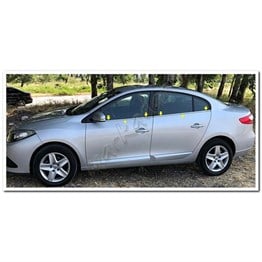 DB Chrome Renault Fluence Cam Çıtası Nikelajı 2010-2016 4 Parça P.Çelik