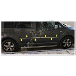 DB Chrome VW Caddy Krom Yan Kapı Çıtası 2015-2020 4 Parça P.Çelik