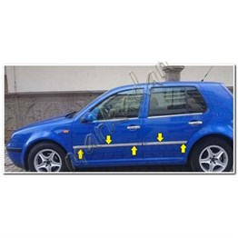 DB Chrome VW Golf 4 Krom Yan Kapı Çıtası 1998-2004 4 Parça P.Çelik