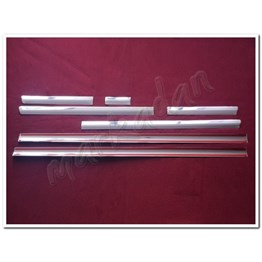 DB Chrome VW T5 Multivan Uzun Şasi Çift Sürgülü Krom Yan Kapı Çıtası 2003-2014 7 Parça P.Çelik