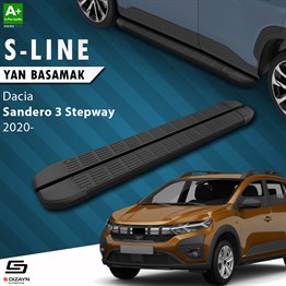 Dacia Sandero 3 Stepway S-Line Siyah Yan Basamak 183 Cm 2020 Üzeri