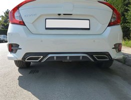 Honda Civic FC5 Arka Difüzör Çift Renk 2016-2021 Arası
