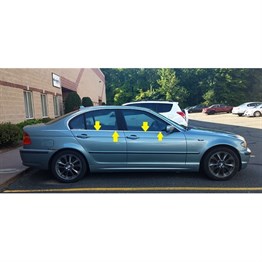 Markadan Bmw E46 Sedan Krom Cam Çıtası 1998-2006 4 Parça Paslanmaz Çelik