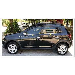Markadan Dacia Sandero Krom Cam Çıtası 2012-2020 4 Parça Paslanmaz Çelik