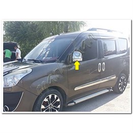 Markadan Fiat Doblo Krom Ayna Kapağı 2010-2023 2 Parça Paslanmaz Çelik