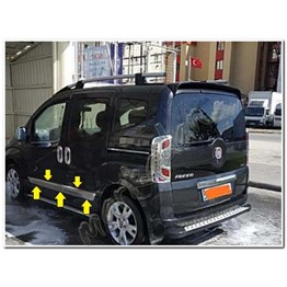 Markadan Fiat Fiorino Krom Yan Kapı Çıtası 2008 Sonrası 4 Parça Paslanmaz Çelik