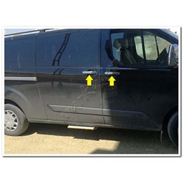 Markadan Ford Tourneo Custom Krom Kapı Kolu 2012-2023 4 Kapı 9 Parça Paslanmaz Çelik