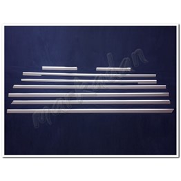 Markadan Mercedes Vito W447 Kısa Şase Krom Cam Çıtası 2014 Sonrası 8 Parça Paslanmaz Çelik