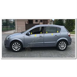 Markadan Opel Astra H HB Krom Cam Çıtası 2004-2013 4 Parça Paslanmaz Çelik