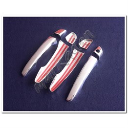 Markadan Peugeot 508 Sensörsüz Krom Kapı Kolu 2010-2018 4 Kapı 8 Parça Paslanmaz Çelik