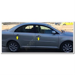 Markadan Toyota Avensis Krom Kapı Kolu 2003-2008 4 Kapı Paslanmaz Çelik