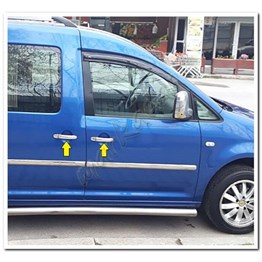 Markadan VW Caddy Krom Kapı Kolu 2004-2014 4 Kapı Paslanmaz Çelik