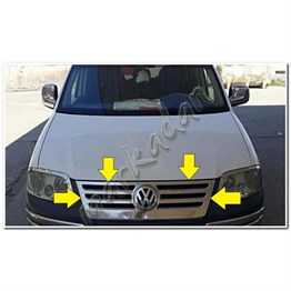 Markadan VW Caddy Krom Ön Panjur Formlu 2004-2010 Paslanmaz Çelik