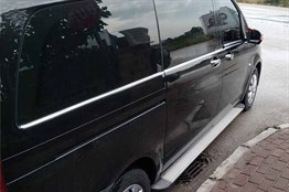 OMSA Mercedes Vito W447 Krom Cam Alt Çıtaları 8 Parça Tek Sürgülü Orta Şase 2014 ve Sonrası