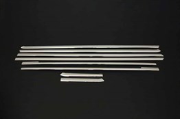 OMSA Mercedes Vito W447 Krom Cam Alt Çıtaları 8 Parça Tek Sürgülü Orta Şase 2014 ve Sonrası