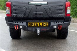 OMSA Mitsubishi L200 Dakar Çelik Arka Tampon Ledli Sensörsüz 2020 ve Sonrası
