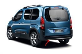 OMSA Opel Combo E Krom Arka Tampon Difüzör Çıtası 2019 ve Sonrası