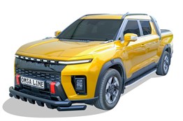OMSA Ssangyong KGM Musso EV Shark Ön Koruma + Karter Koruma Çap:76 Siyah 2025 ve Sonrası