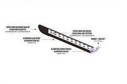 OMSA Ssangyong Korando Dot Line Yan Basamak Siyah 2019 ve Sonrası