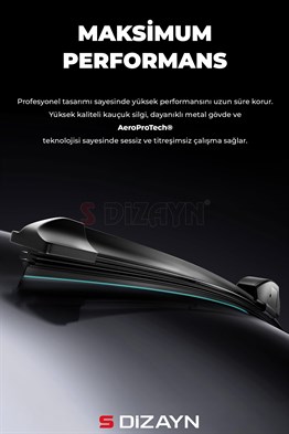 S-Dizayn 9 Aparatlı Oto Cam Sileceği 75 Cm 30 İnç Universal A+ Kalite