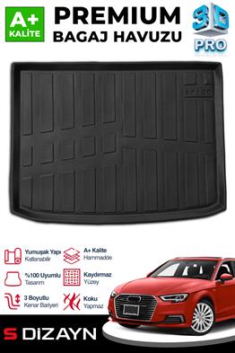 S-Dizayn Audi A3 HB 3D Pro Bagaj Havuzu Üst Bagaj 2020 Üzeri A+ Kalite