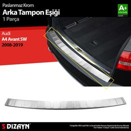 S-Dizayn Audi A4 Avant SW Krom Arka Tampon Eşiği 2008-2019
