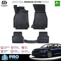 S-Dizayn Audi A6 3D Pro Havuzlu Paspas 2018 Üzeri A+ Kalite