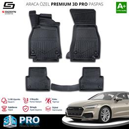 S-Dizayn Audi A7 3D Pro Havuzlu Paspas 2018 Üzeri A+ Kalite