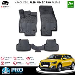 S-Dizayn Audi Q2 3D Pro Havuzlu Paspas 2017-2023 A+ Kalite