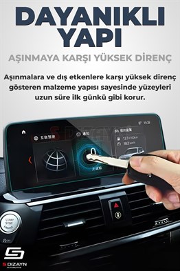 S-Dizayn BYD Atto 3 9H Nano Gösterge Ekran Koruyucu (PARLAK) 2024 Üzeri A+ Kalite