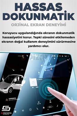 S-Dizayn BYD Seal U 15.6 İnç 9H Nano Multimedya Ekran Koruyucu (PARLAK) 2024 Üzeri A+ Kalite