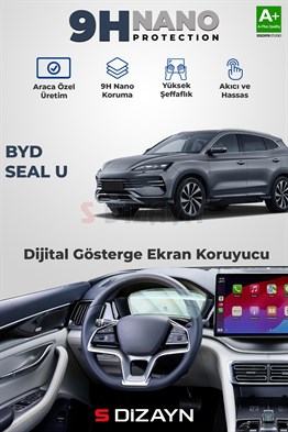 S-Dizayn BYD Seal U 9H Nano Gösterge Ekran Koruyucu (PARLAK) 2024 Üzeri A+ Kalite