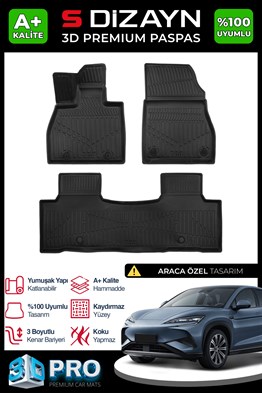 S-Dizayn BYD Sealion 7 3D Pro Havuzlu Paspas 2025 Üzeri A+ Kalite