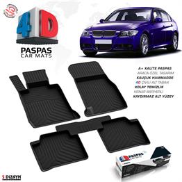 S-Dizayn Bmw 3 Serisi E90 4D Havuzlu Paspas 2005-2012 A+Kalite