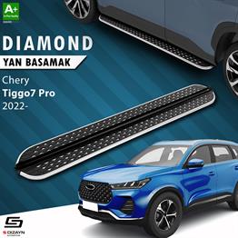 S-Dizayn Chery Tiggo7 Pro Diamond Krom Yan Basamak 183 Cm 2022 Üzeri A+ Kalite
