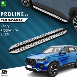 S-Dizayn Chery Tiggo7 Pro OEM Still Pro V1 Aluminyum Yan Basamak 183 Cm 2022 Üzeri A+ Kalite