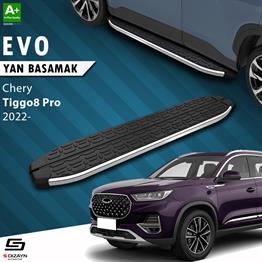 S-Dizayn Chery Tiggo8 Pro Evo Krom Yan Basamak 183 Cm 2022 Üzeri A+ Kalite