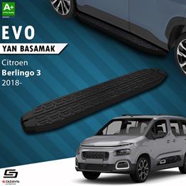 S-Dizayn Citroen Berlingo 3 Evo Siyah Yan Basamak 203 Cm 2018 Üzeri A+ Kalite
