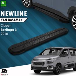 S-Dizayn Citroen Berlingo 3 NewLine Siyah Yan Basamak 203 Cm 2018 Üzeri A+ Kalite