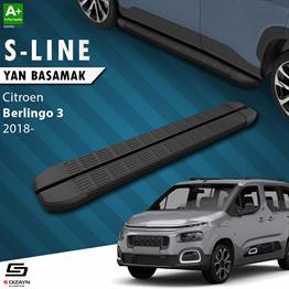 Citroen Berlingo 3 Uzun Şase S-Line Siyah Yan Basamak 213 Cm 2018 Üzeri A+ Kalite