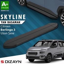 Citroen Berlingo 3 Uzun Şase Skyline Siyah Yan Basamak 213 Cm 2018 Üzeri A+ Kalite