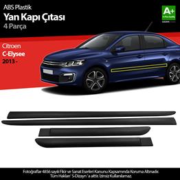 S-Dizayn Citroen C-Elysee ABS Plastik Yan Kapı Koruma Çıtası 2013-2017 A+ Kalite