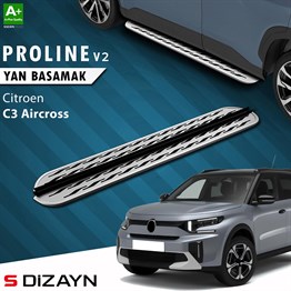 S-Dizayn Citroen C3 Aircross 2 OEM Still Pro V2 Aluminyum Yan Basamak 183 Cm 2024 Üzeri A+ Kalite