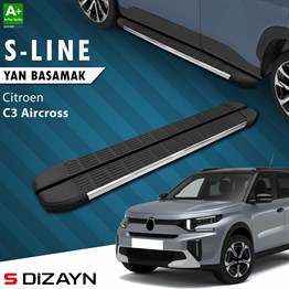 S-Dizayn Citroen C3 Aircross 2 S-Line Krom Yan Basamak 183 Cm 2024 Üzeri A+ Kalite