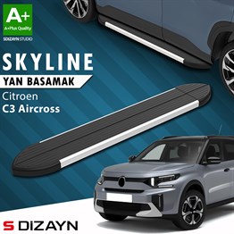 S-Dizayn Citroen C3 Aircross 2 Skyline Aluminyum Yan Basamak 183 Cm 2024 Üzeri A+ Kalite