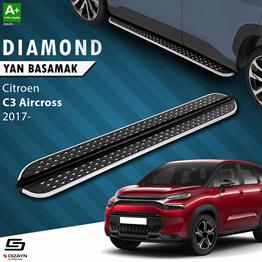 S-Dizayn Citroen C3 Aircross Diamond Krom Yan Basamak 183 Cm 2017-2024 A+ Kalite