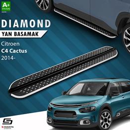 S-Dizayn Citroen C4 Cactus Diamond Krom Yan Basamak 183 Cm 2014 Üzeri A+ Kalite